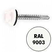 Саморез кровельный 5,5*19 белый RAL-9003 (250шт)