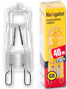 Лампа галоген Navigator JCD 40Вт G9 220В 94215