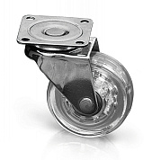 Колесо поворот.  прозрач.  мебельное 75 мм(64 кг)