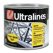 Грунт-Эмаль по ржавчине 3в1 Ultra Lines 0.8кг черная